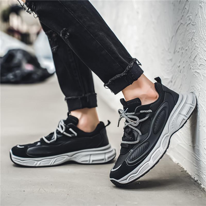 

Мужская обувь 2024 Новая дышащая легкая маленькая универсальная сетчатая спортивная обувь повседневная модная обувь для папы трендовая 40 чёрный