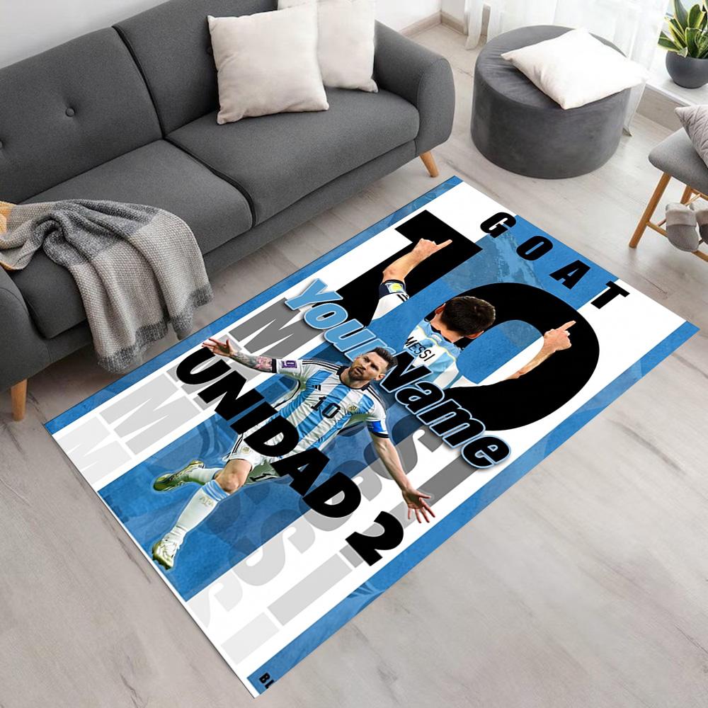 Messi Customize Text Carpet Perfect for Dining Room Outdoor Bedrooms Entryway Antislip Carpet Office home decor Wedding Party Gift