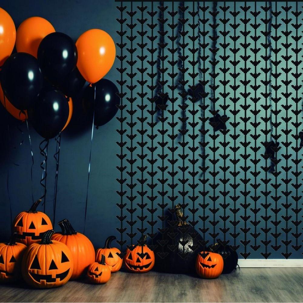 Hanging Halloween Party Backdrop Easy To Install Streamers Curtains  Outdoor