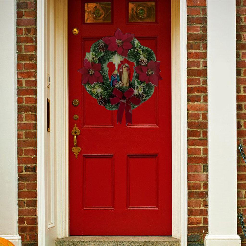 Wall Ornament Outdoor Fall Decor Garland Wreaths for Festival Red