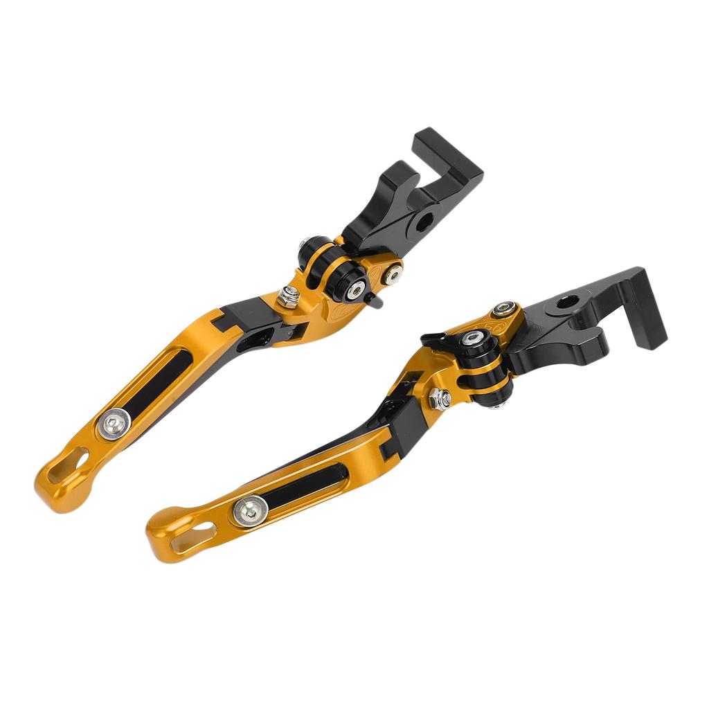 Adjustable Pair Motorcycle Brake Clutch Levers for Yamaha XMAX 250 XMAX300 XMAX400 (Gold)
