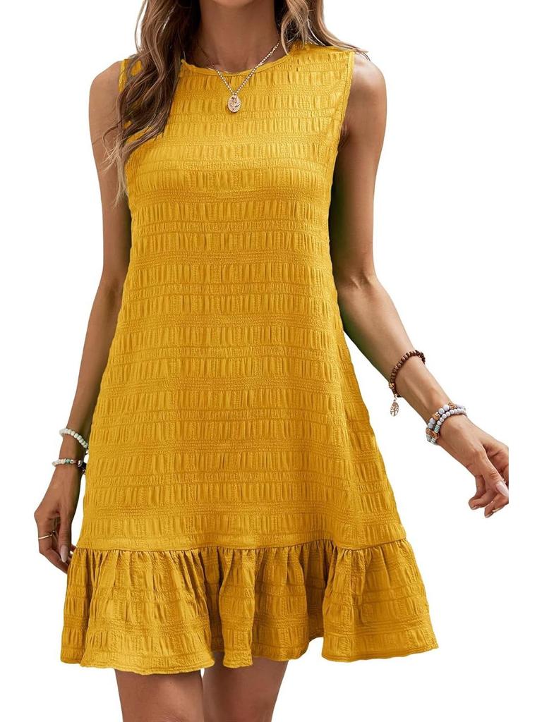 2024 Frühling/Sommer Ärmellos Rundhals Vielseitiges Damenkleid
