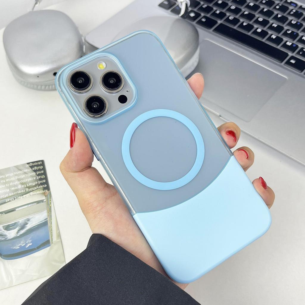 Applicable To iPhone11promax Matte Magnetic Mobile Phone Case Apple 11 Creative Up and Down Plug 2-in-1 PC Case 11