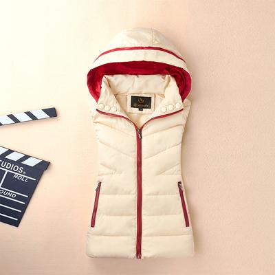 Autumn Winter New Hooded Cotton Warm Vest Female Students Streetwear Korean Loose Sleeveless Parkas Vest Women