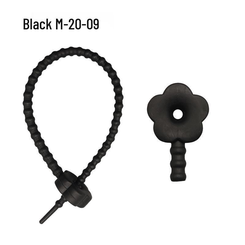 Multicolor TPR Silicone Zip Ties: Elastic Self-Locking, Reusable Cable Organizers & Keychain Pendants.