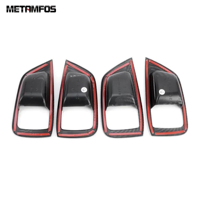 For Mitsubishi Pajero/Montero/Shogun Sport 2016-2024 2025 Carbon Fiber ide Door Handle Bowl Cover Trim Frame Car Accessories