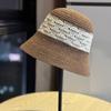 2026New Niche Minimalist Hand-woven Straw Hat with Contrasting Colors, Bucket-style Straw Fisherman Hat That Covers the Face and Makes the Face