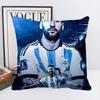Federa Cuscino Stella del Calcio L-Lionel M-Messi Quadrato Camera da Letto Divano Comfort per il Tempo Libero Cuscino Auto Soggiorno Decorazione per la Casa