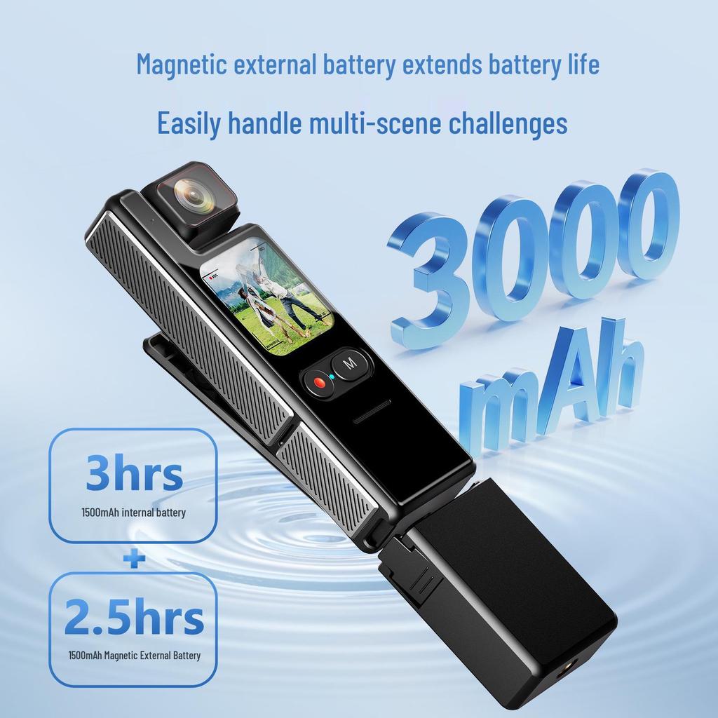 4K Ultra HD Waterproof Action Camera with Gyro Stabilization, Rotating Lens, WIFI, and Touchscreen