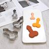 3pcs Penis Shape Cookie Cutter Dick Biscuit Mold Stainless Steel Fondant Cake Cutter DIY Kitchen Baking Decorating Tool Party