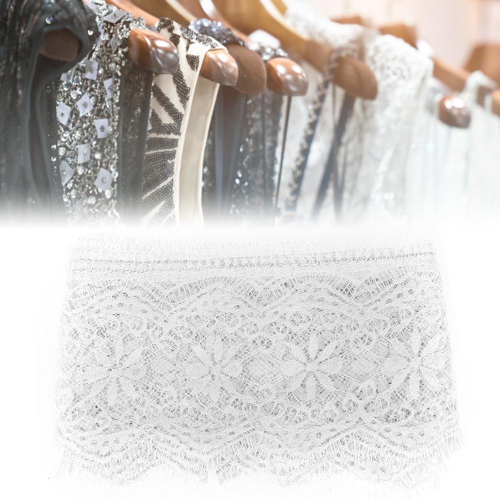 14.5cm Polyester Silk Clothing Embroidery Lace DIY Dress Crafts Fabric Clothes DecorationWhite