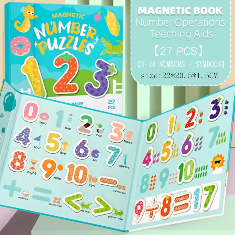 

Montessori Magnetic Letter/Number Cognition Matching Game for Kids Spelling/Counting Learning Puzzle Toy Toddlers Quiet Book