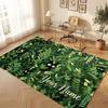 Cat Theme Crystal Velvet Floor Rug Personalized Custom Name Text Warm Carpet Home Decoration