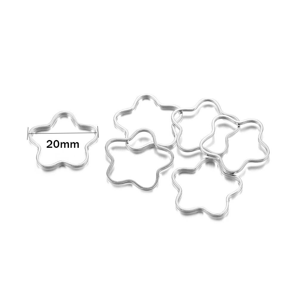 DIY Heart & Pentagram Metal Bezel Epoxy Alloy Frames for Jewelry Making