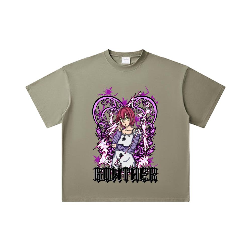 260 GSM Double Yarn 32 Count 100% Cotton Seven Deadly Sins V5 Gowther Print Unisex Heavy Cotton T Shirt