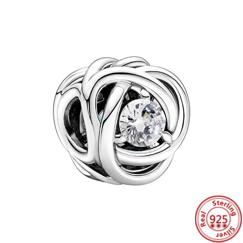 Нові 12 сузір'їв місяць колір вічність коло шарм Fit оригінальні шарми браслет з бісеру 925 срібло DIY ювелірні вироби