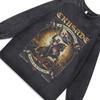 Cotton Washed Old Long-Sleeved T-Shirt High Street Retro Digital Direct Injection Printing Bottoming Shirt Top Men