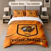Set Biancheria da Letto Personalizzato Modello Hull FC, Stampa Nome Testo 1 Copripiumino più 2 Federe Tessile per la Casa