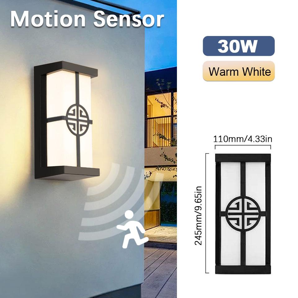 LED Wall Light Outdoor Presence Sensor Lamp Waterproof AC85-265V LED Wall Light Stairs Garden Porch Balcony For Home Accessories