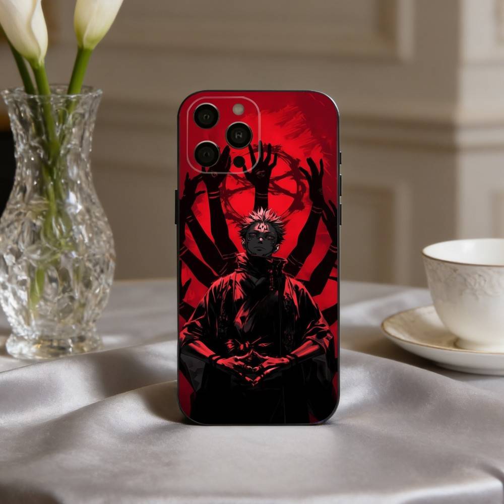 R-Ryomen S-Sukuna J-J-Jujutsu K-Kaisen-N Phone Case For iPhone 17pro,16,15,14,13,12,11 Plus,Pro Max,XS,Soft Silicone Black Cover