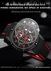 Sanda Men's Classic Quartz Wristwatch with Silicone Band, Three Sub-dials, Calendar & Luminous Markers.