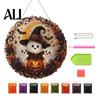 Sparkling Craft Kits for Teens Halloween Ghost/Owl Diamond Art Hanging Ornament Kit, Indoor Holiday Decorative Accents Painting Suncatcher,