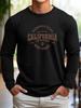 Neues Herren-Langarm-T-Shirt für Frühling und Herbst mit Streetwear-Mode und Komfort, bedruckt mit Buchstabenmuster