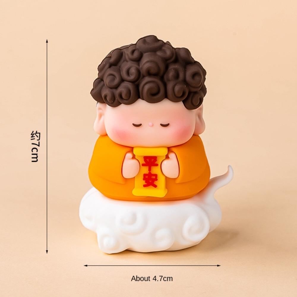 Resin God of Fortune Figurine Cartoon Desktop Decoration Home Decor Creative Crafts Gift