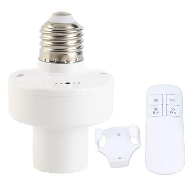 Remote Control Light Bulb Socket 30 60mins Timing Screw In E26 E27 Bulb Holder Wireless Lamp Holder
