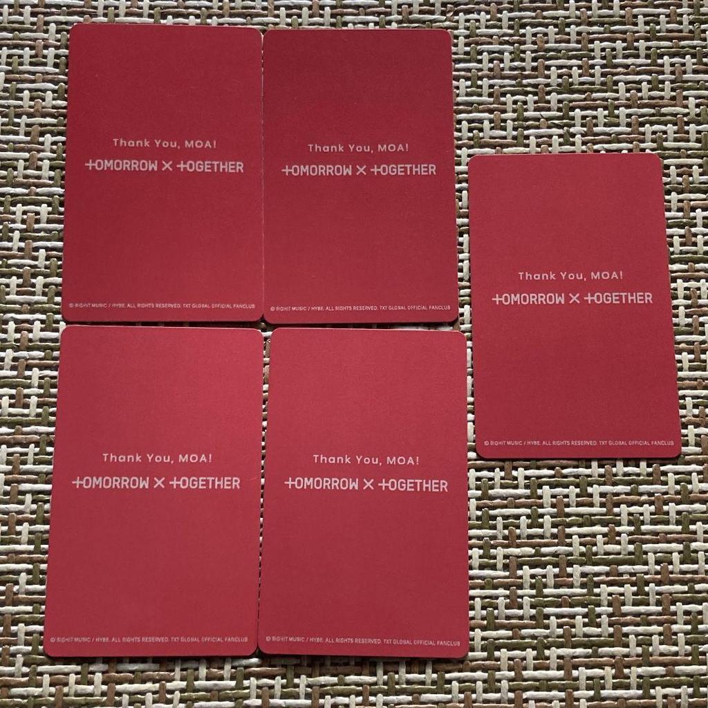 [USED] TXT MOAZONE Japan Performance Fan Live FC Bonus Trading Cards (5 Pieces)