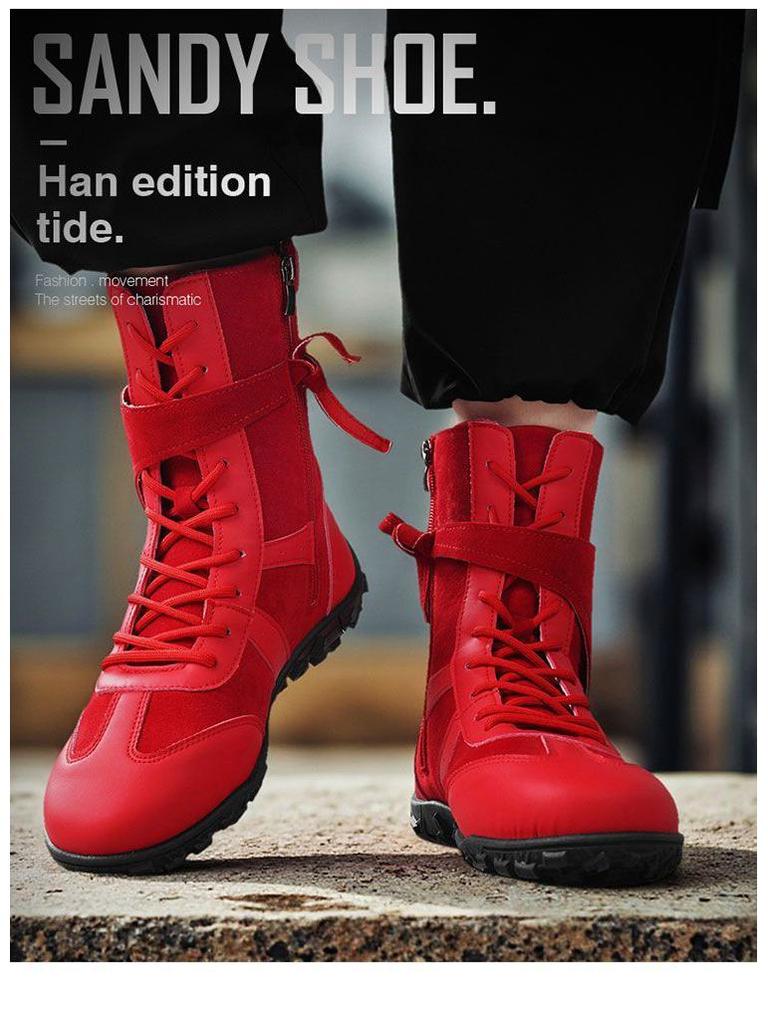 Herren 2025 German Trainer High-Top Boxschuhe: Bequeme, Leichte, Vielseitige Martin Boots