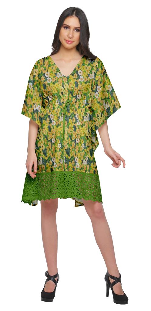 Moomaya Short Caftan Cover Up Dress Printed Women Kaftan Beachwear Cover Up