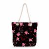 Multifunctional Valentine's Day Printed Thick Rope Shoulder Beach Bag Casual Large Capacity Handbag 0122