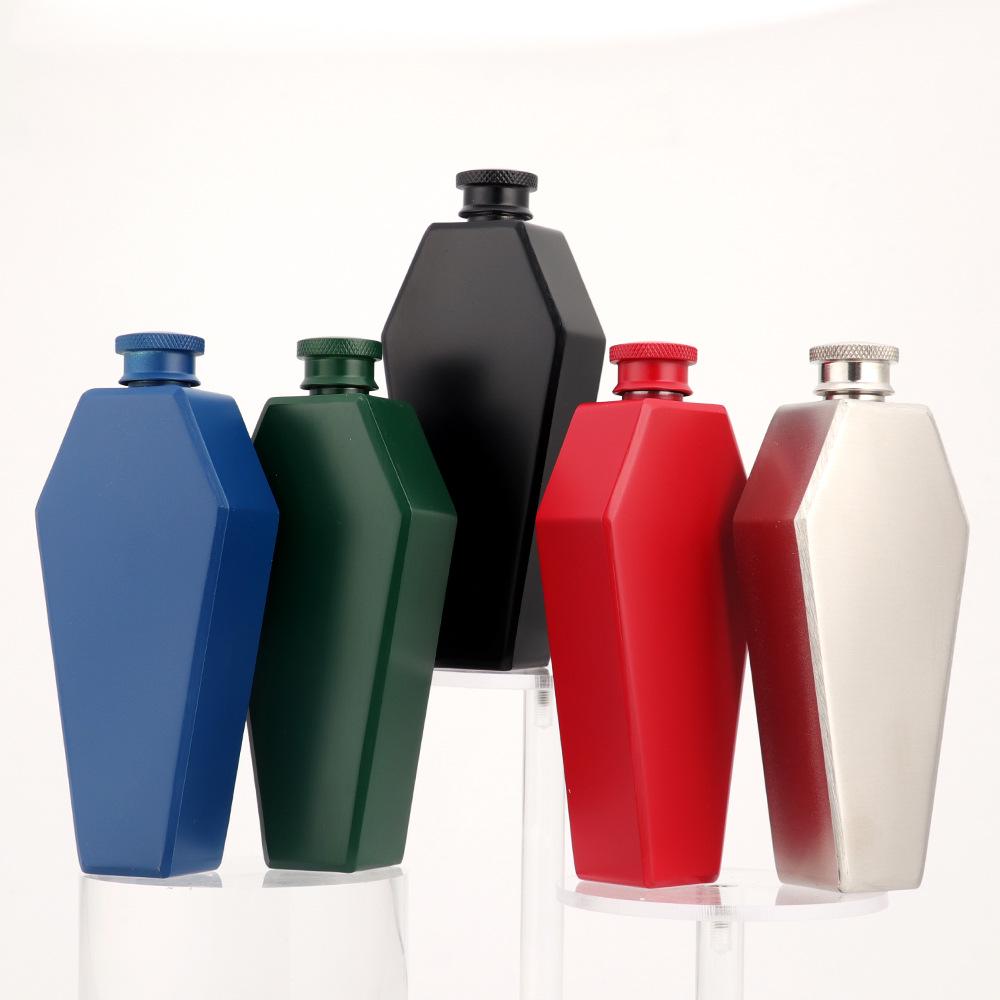 Compact 304 Stainless Steel Hip Flask - Food-Grade, Portable, Creative Barware for Outdoors and Baijiu.