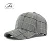 Woolen Hat Men's Autumn and Winter New Sunscreen Sunshade Cap Women's Classic Plaid Hardtop Baseball Cap Tide