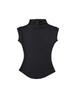 Women Summer Sexy Half Turtleneck Sleeveless T-Shirts Tops Solid Slim Fit Pullovers Causal Tees Shirts Female Streetwear Basics Tees