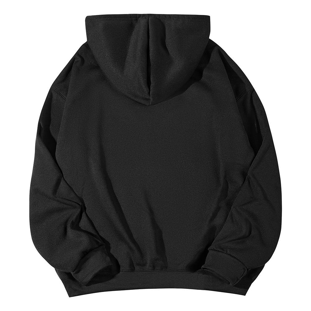 European & American Casual Loose Letter Hooded Sweatshirt - Women's Plus Velvet Warm Clothing