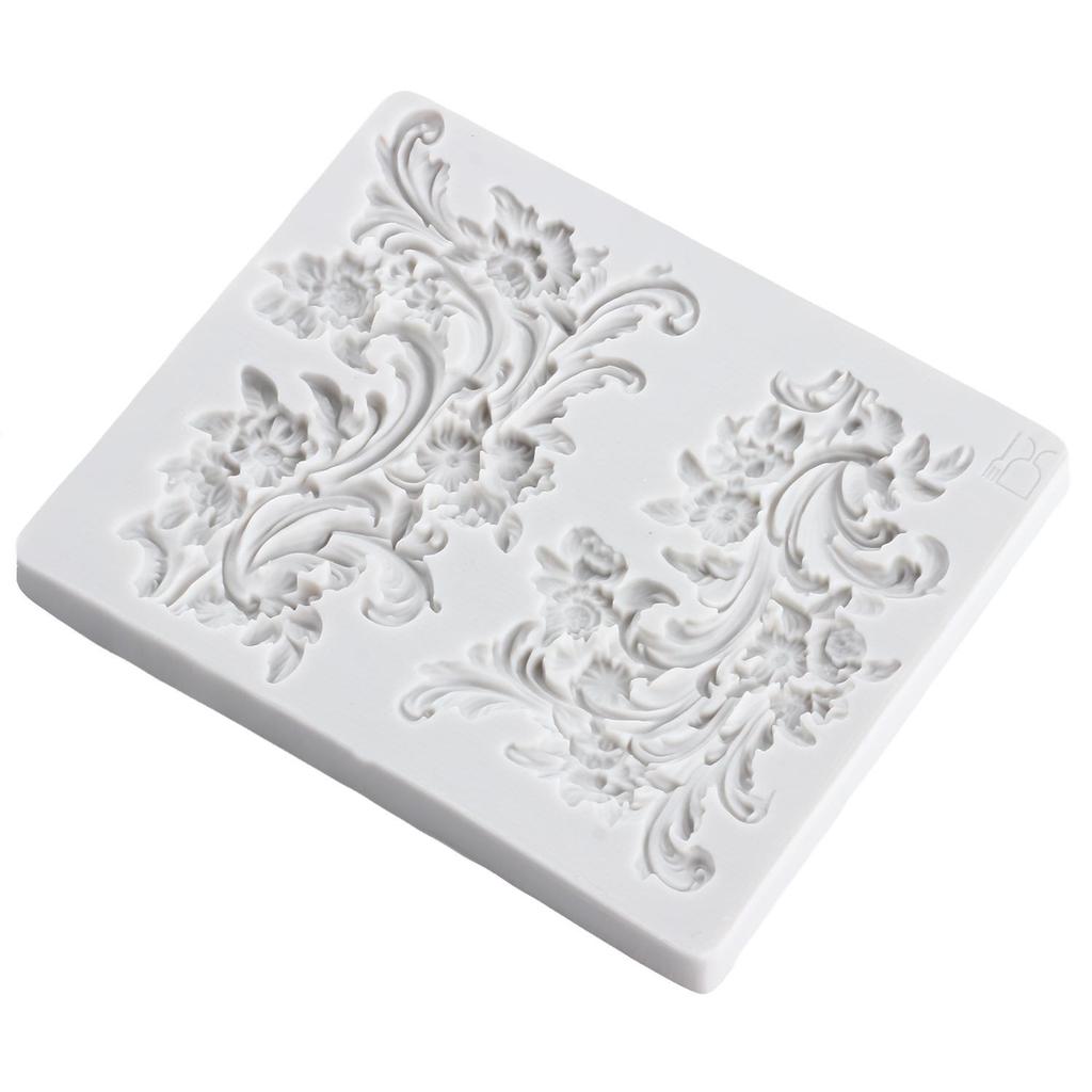 Baroque Silicone Mold Curlicues Scroll Lace Fondant Molds Cake Decorating Tools Theme Cake Dessert Decorated Chocolate Candy Mold