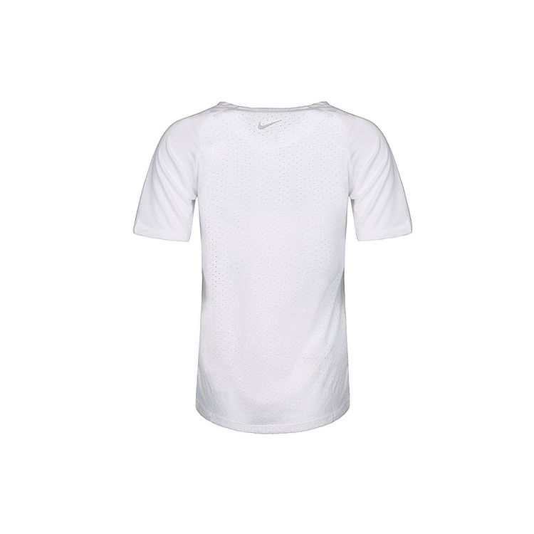 Nike Dri-Fit Tailwind Short Sleeve Running T-Shirt Women Tops White 890192-100