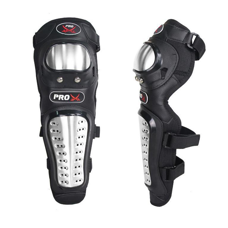 Stainless Steel Motorcycle Protective Gear: 4-Piece Set with Knee and Elbow Pads
