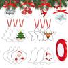 10Pcs Multishape Acrylic Christmas Ornaments Star Clear Circles Discs  New Year