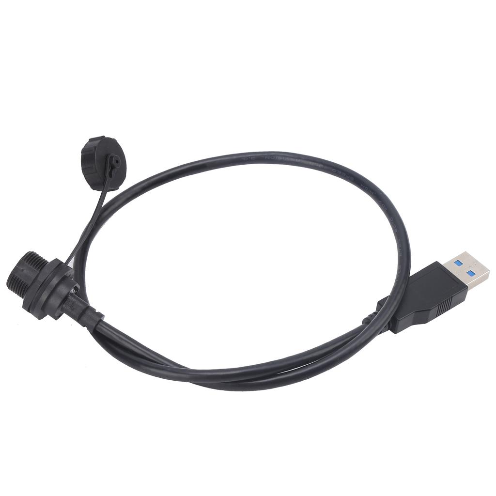 Waterproof USB Connector TypeC Female Thread Lock Panel Mount Power Outlet E10TPCTFFU3AM(0.5M )