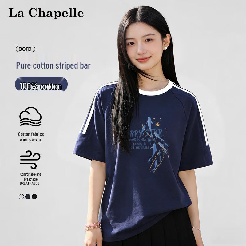 

La Chapelle Women s Cotton Striped T-shirt 2XL