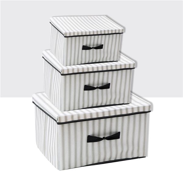 Aufbewahrungsbox Wohnzimmer 1 PC multifunktionale faltbare Streifen Vlies praktische
