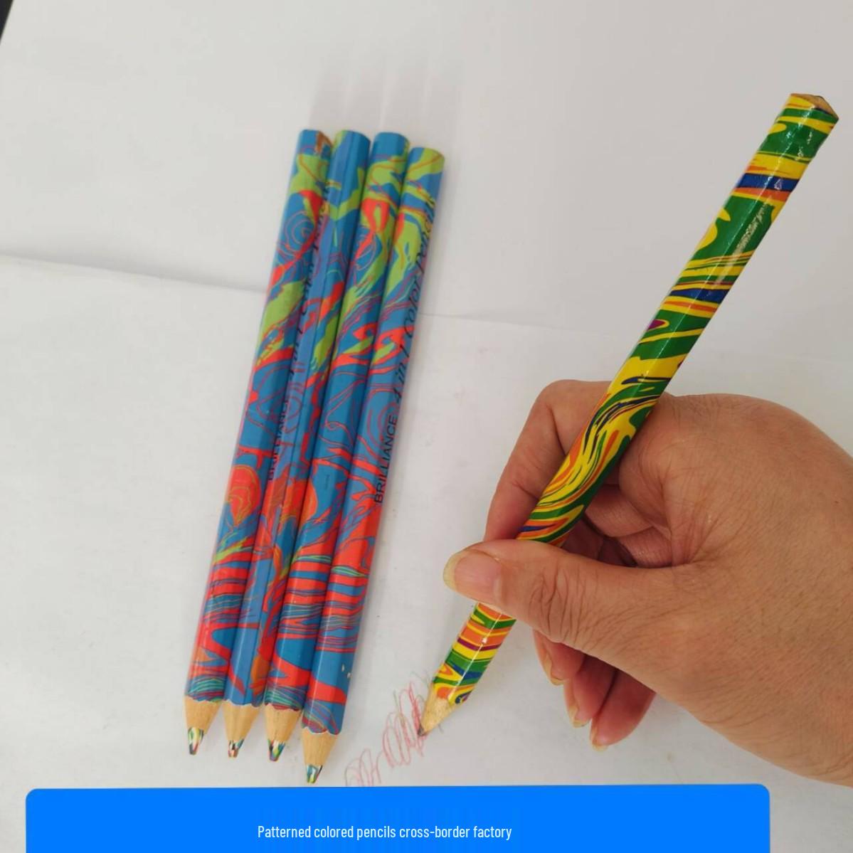 Rainbow Multi-Color Gradient Pencil for Students: 4-in-1 Doodle and Drawing Pen for Beginners 12 Pcs Starry Sky Set [New Box]