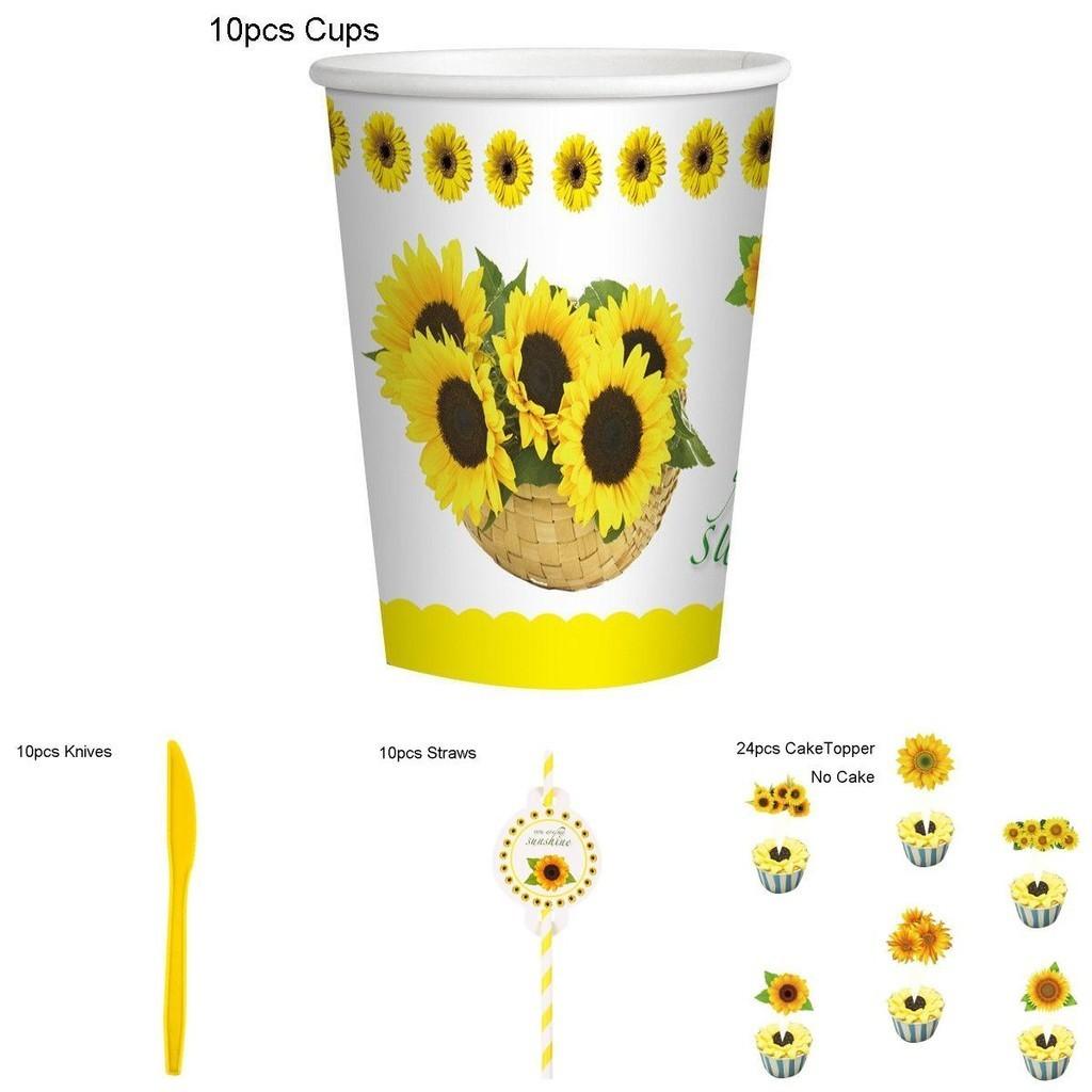 Delightful Sunflowers Theme Party Decoration Kit For Joyful Baby Showers And Birthday Parties