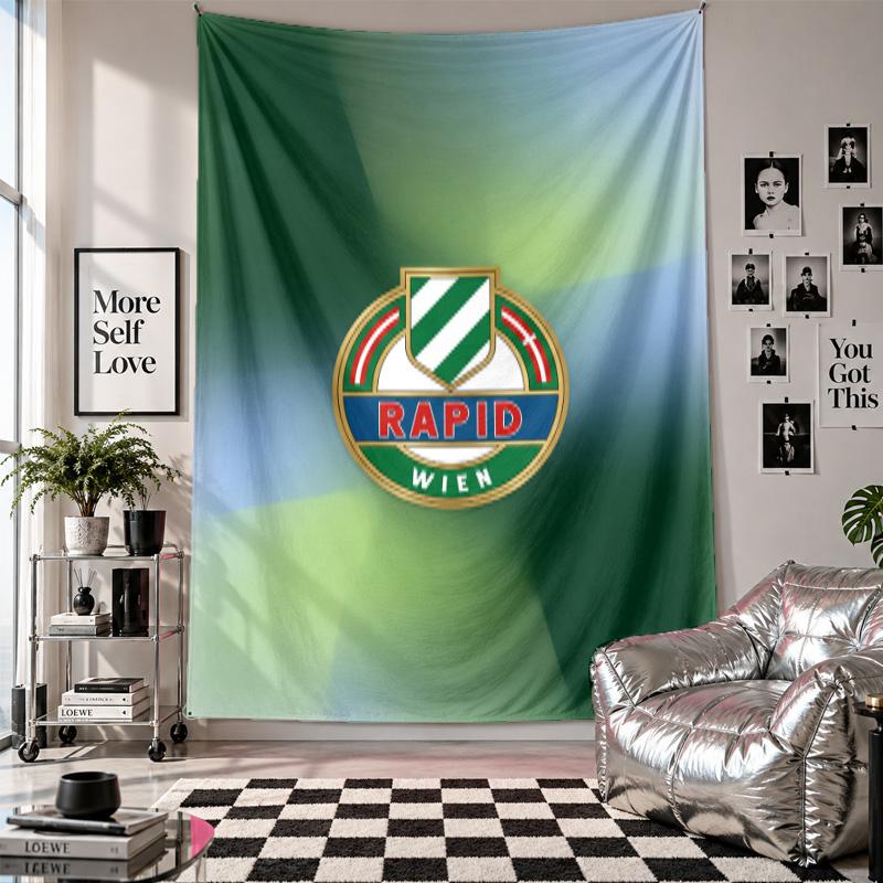 Rapid Wien FC Wall Tapestry Home Decor Wall Hanging Cloth for Bedroom Living Room Background