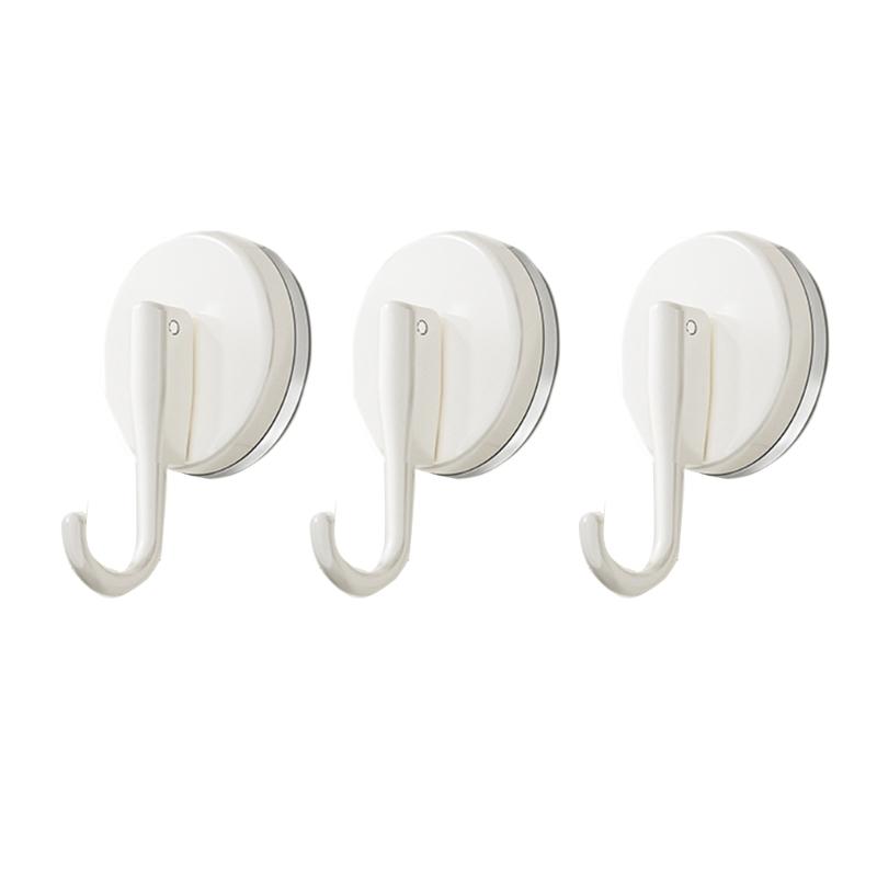 Easy Installs Suction Hook Holders ABS Not Drill Suction Hook Heavy Duty Adhesive Hook 57mm Diameter for Bathroom Kitchen