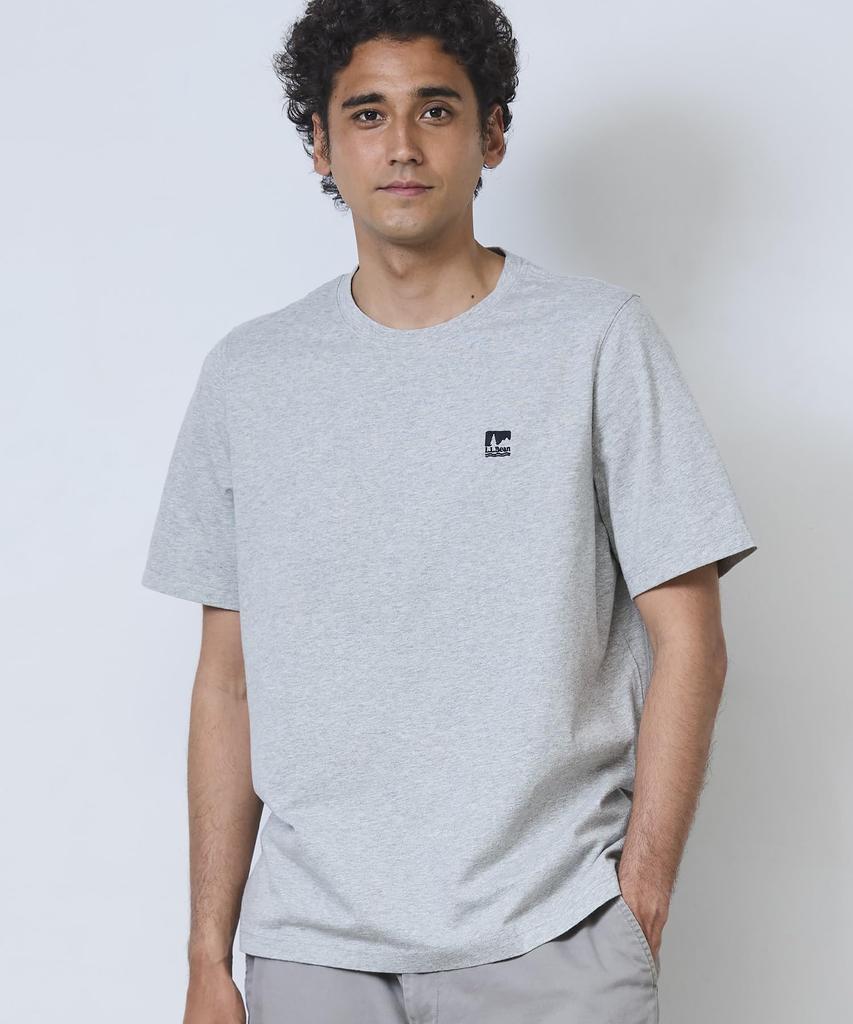 LL Bean Japan Fit Carefree Unshrunkable Short Sleeve Size Japan Navy 1000276421 Men's Tee, Graphic, 1, Fit, Medium, Blue,