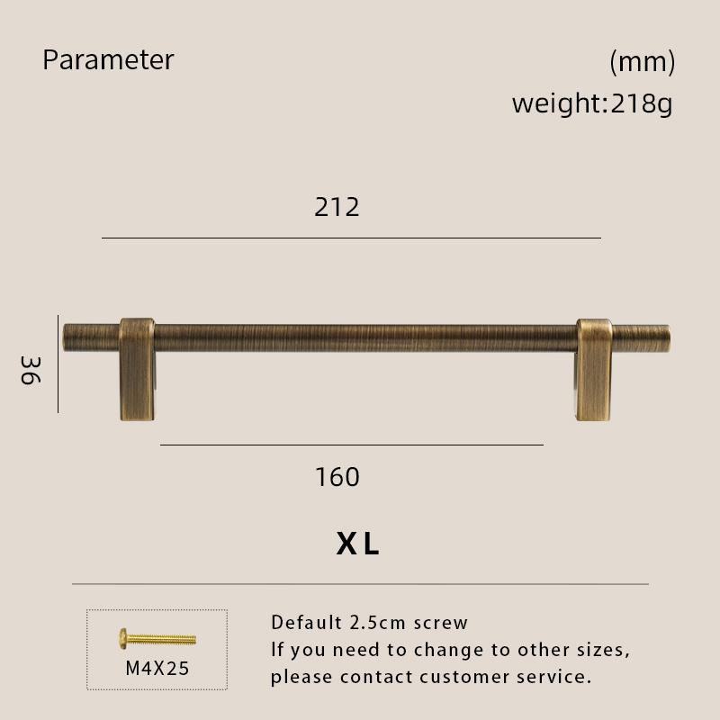 Dooroom Solid Brushed Brass Furniture Handles Modern Industrial Style Cupboard Wardrobe Dresser Shoe Drawer Cabinet Knobs